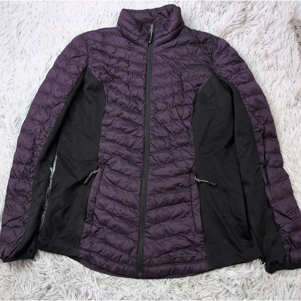 32 Degree Jacket Womens M Purple Puffer Coat Zip Up Pockets Cozy Athletic Active